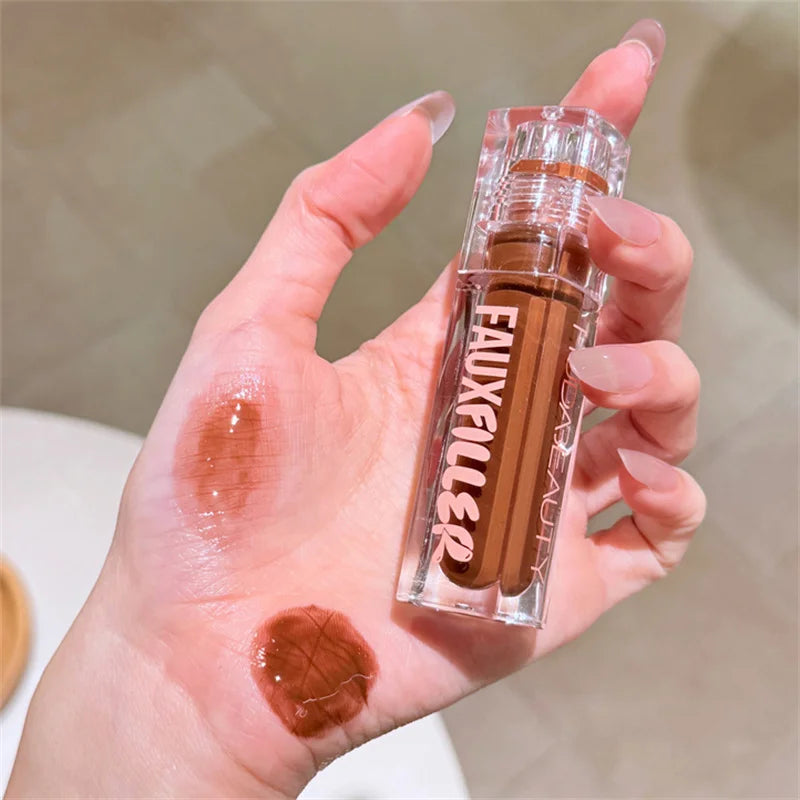 8Color Lip Liner Pen Set Long-Lasting Waterproof Sweatproof Easy Coloring Non-Fading Color Rendering Lip Gloss Set Beauty Makeup